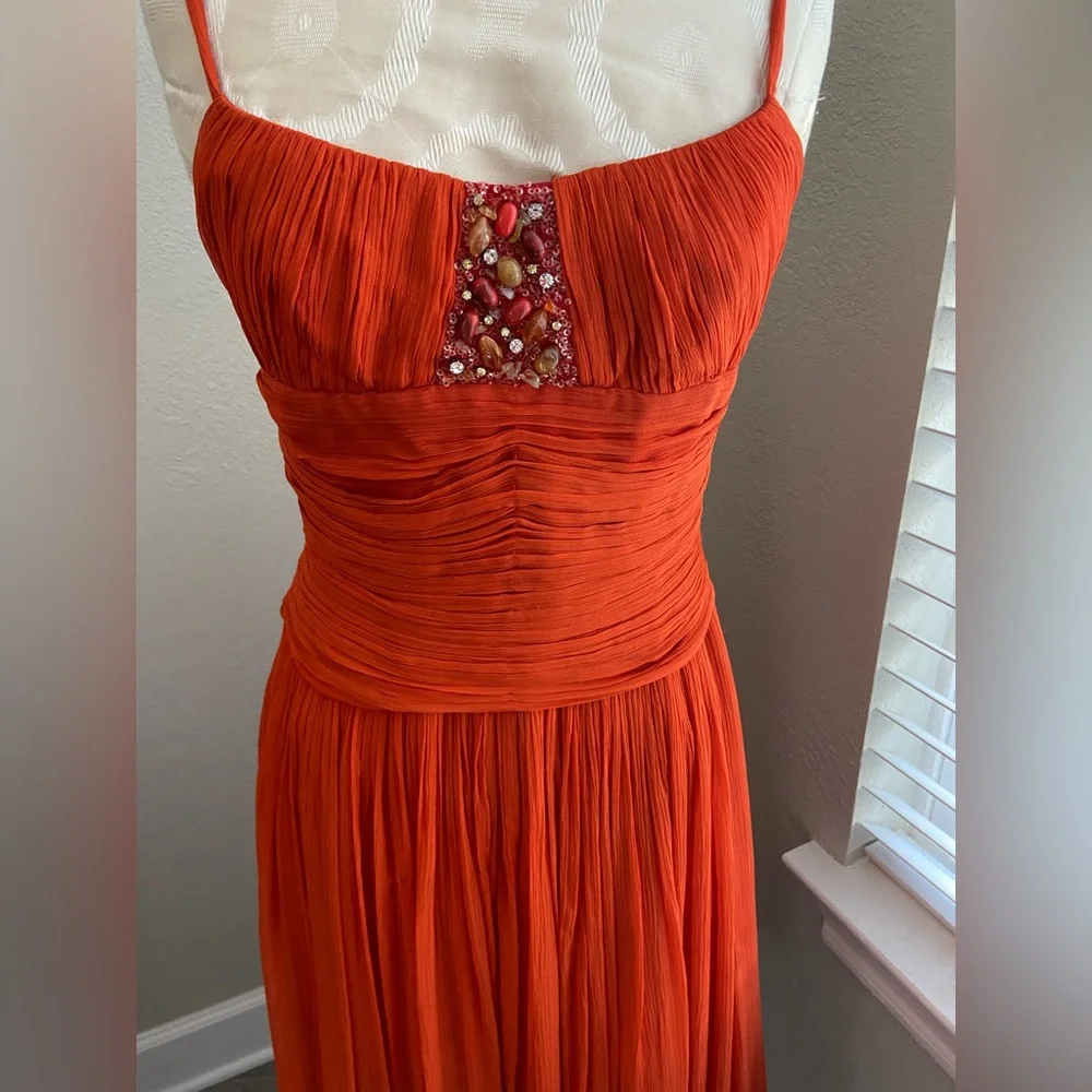 BCBG MaxAzria Silk Cocktail Special Occasion Dress Size 6 - Picture 2 of 16
